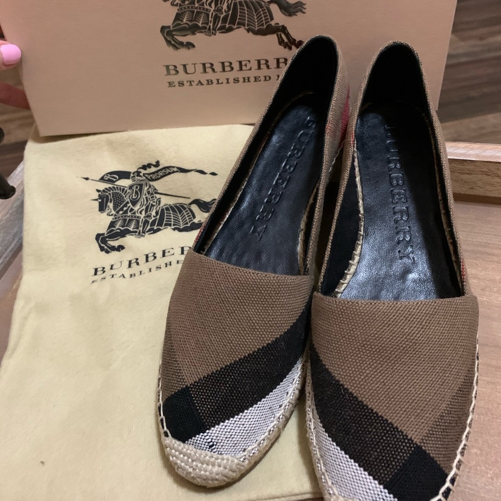 Burberry Hodgeson Canvas Check Espadrilles